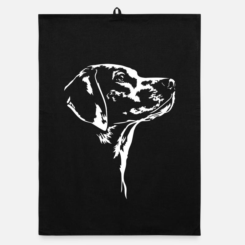 American Foxhound Silhouette Jagdhunde Wilsigns Organic Geschirrtuch