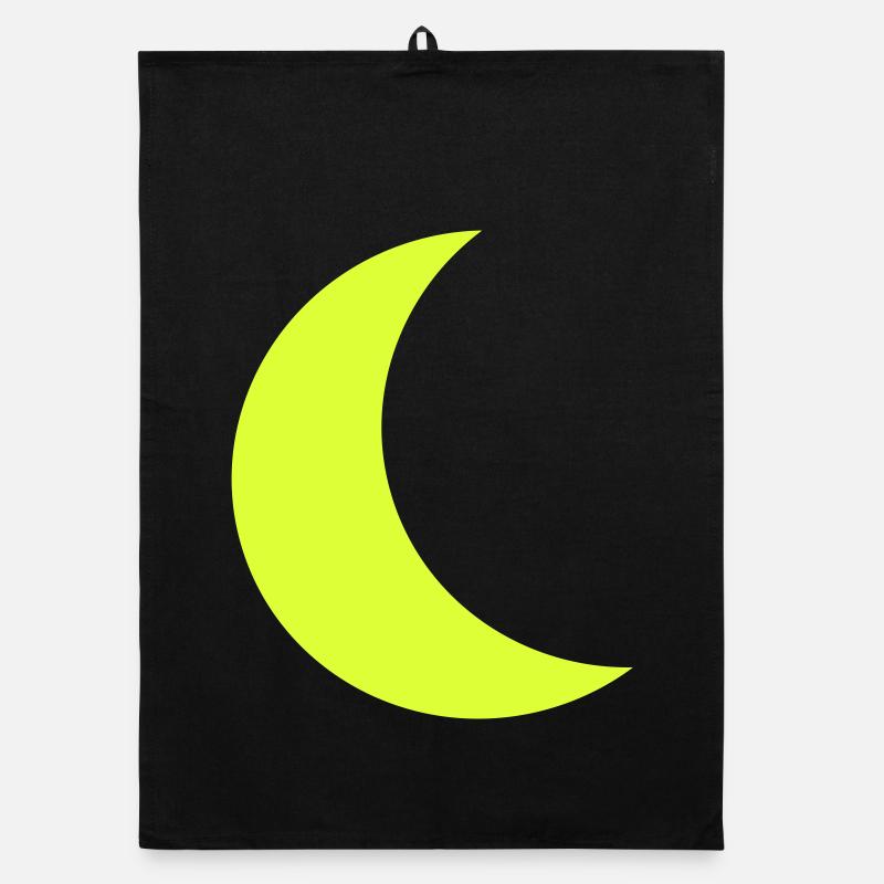 Jaune néon de Croissant de Lune Torchon bio