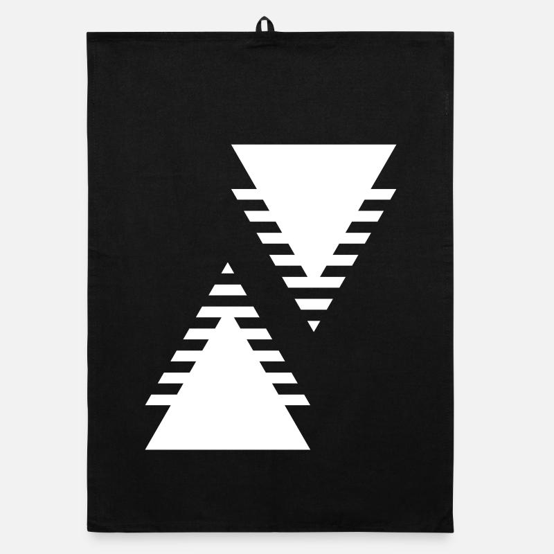 geometric triangles design Organic dish towel