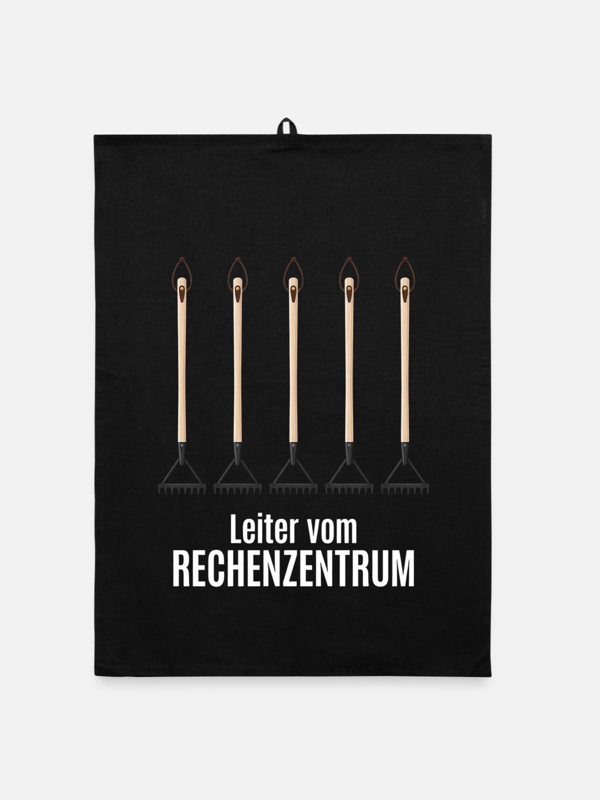 Leiter der Rechenzentrums - Organic Geschirrtuch - Schwarz - Vorne