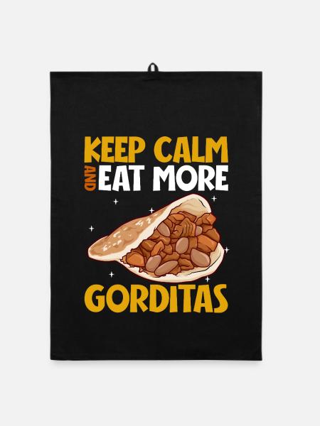 Keep Calm - Gorditas - Organic Geschirrtuch - Schwarz - Vorne
