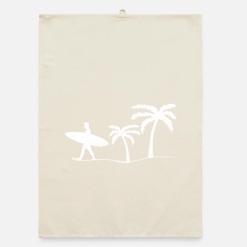 Surfer Surfing Organic dish towel