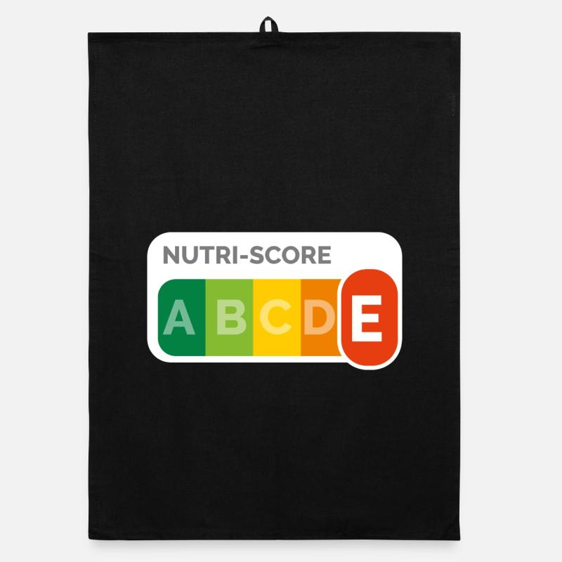 Nutri score E - Torchon bio - noir