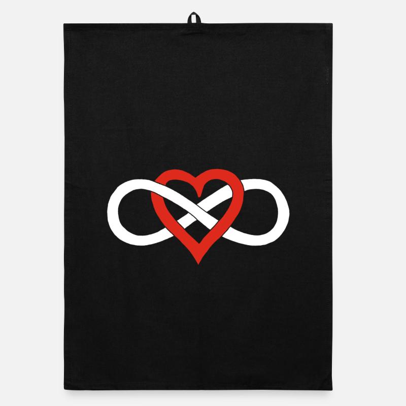 Amour infini (blanc) Torchon bio