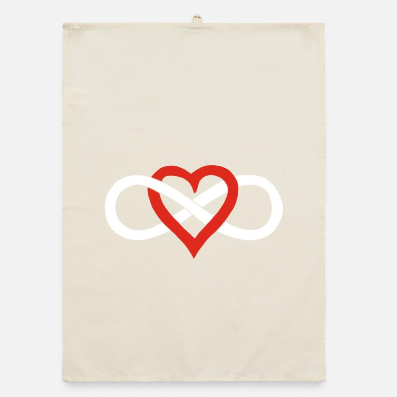 Infinite Love (White) Organic dish towel