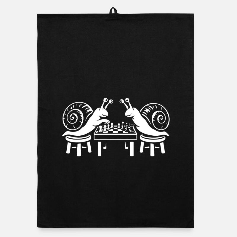 Snail Chess Duel Organic dish towel