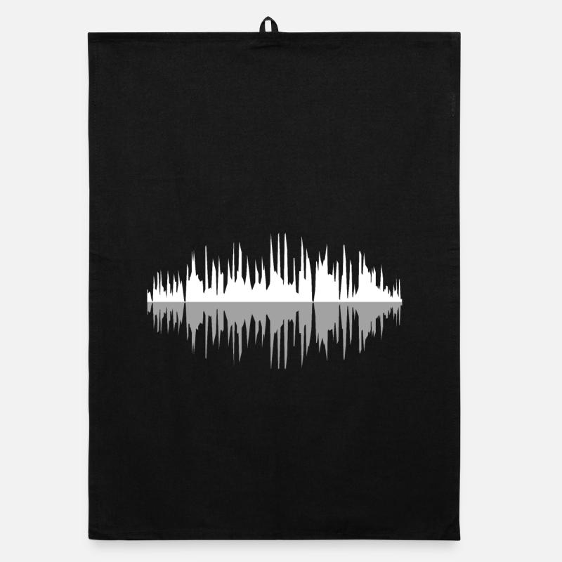 audio - Organic Geschirrtuch - Schwarz
