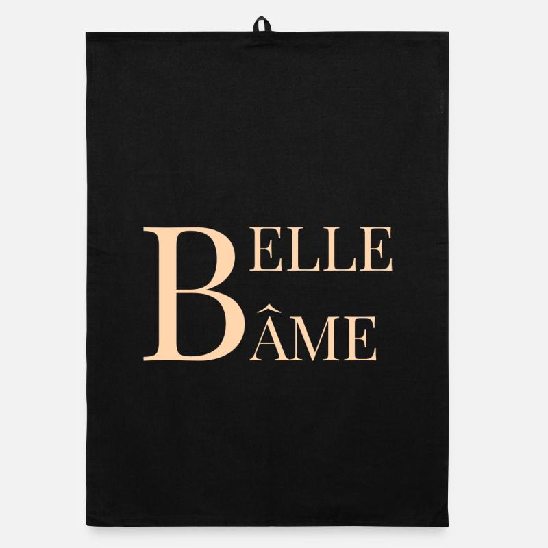 belle âme - Torchon bio - noir