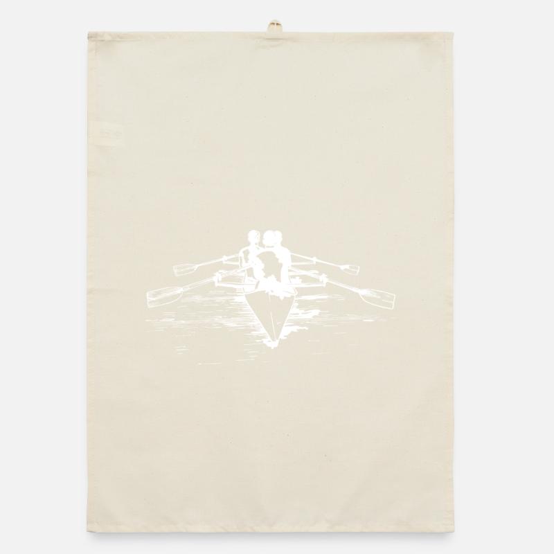 Rowing Team Drawing Organic dish towel