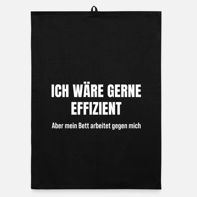 Morgenroutine gescheitert – Bett war stärker Organic Geschirrtuch