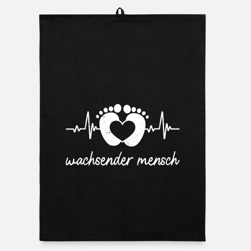 Expectant mother GROWING HUMAN Funny Organic dish towel