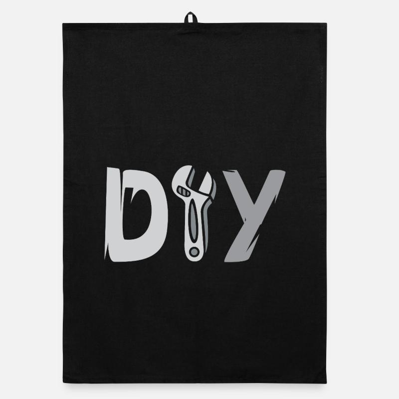 Conception de bricolage - Logo d’outil pour les amateurs de bricolage Torchon bio