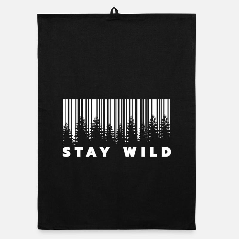 Code-barres Stay Wild Forest Torchon bio