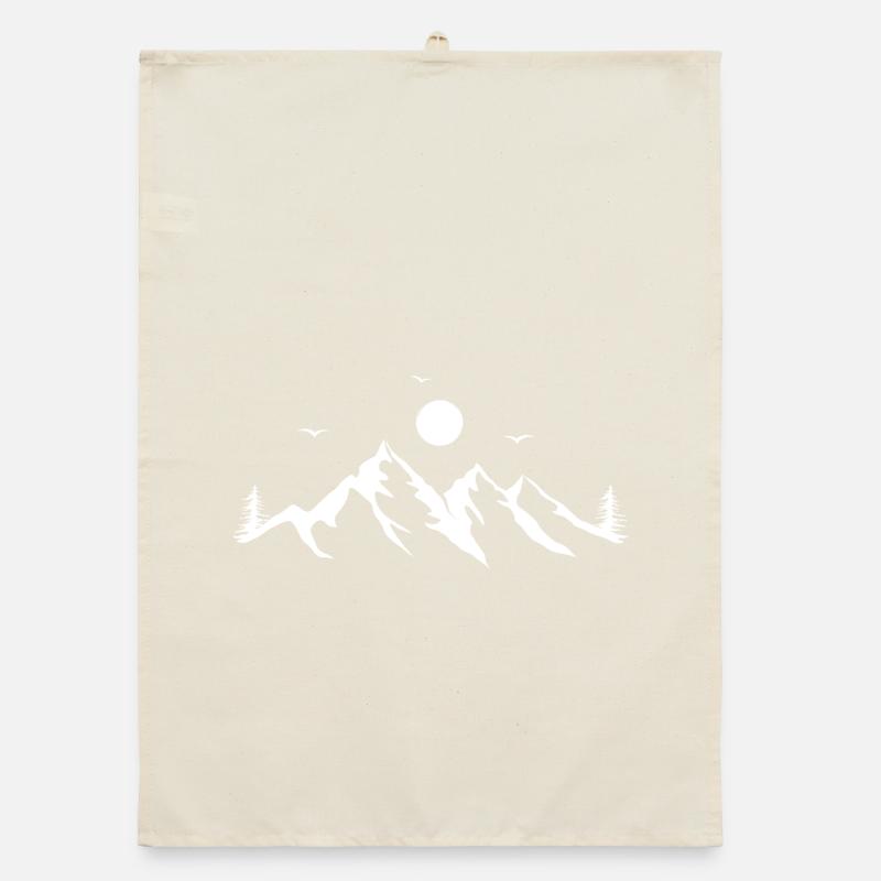 Mountains Organic dish towel
