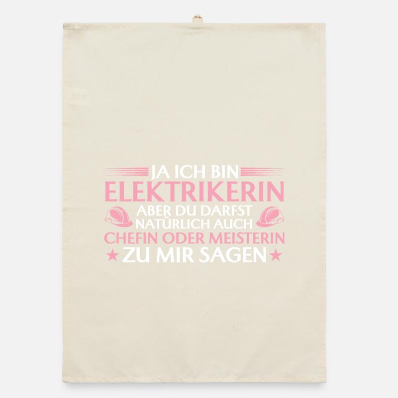 Elekterikerin Chefin oder Meisterin - Handwerkerin Organic Geschirrtuch