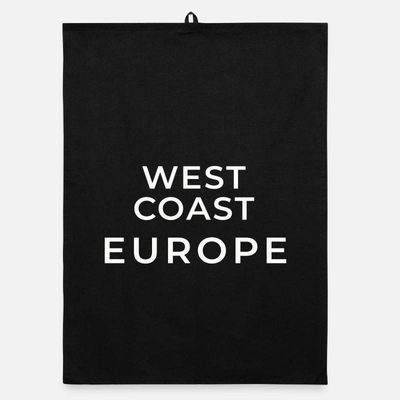 Typografie Westküste Europa Organic Geschirrtuch
