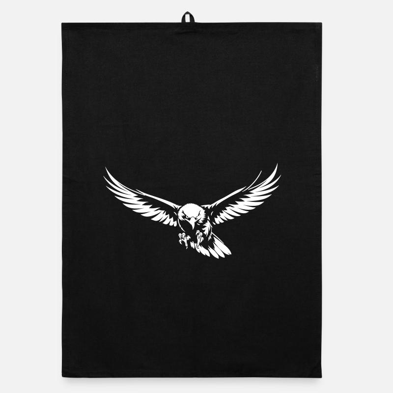 Aigle attaquant en vol Torchon bio
