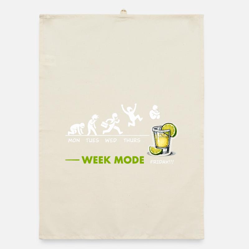 Can't wait for the weekend - Friday is tequila Organic dish towel