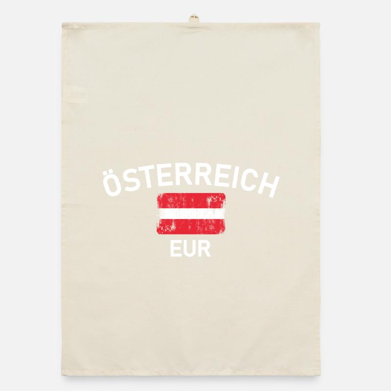 Austria Arc Flag Distressed Logo Organic dish towel