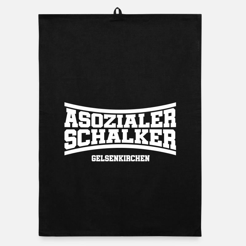 Asozialer Schalker Gelsenkirchen | Farbe änderbar Organic Geschirrtuch
