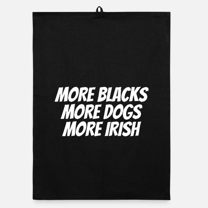 White Text Designs Organic dish towel