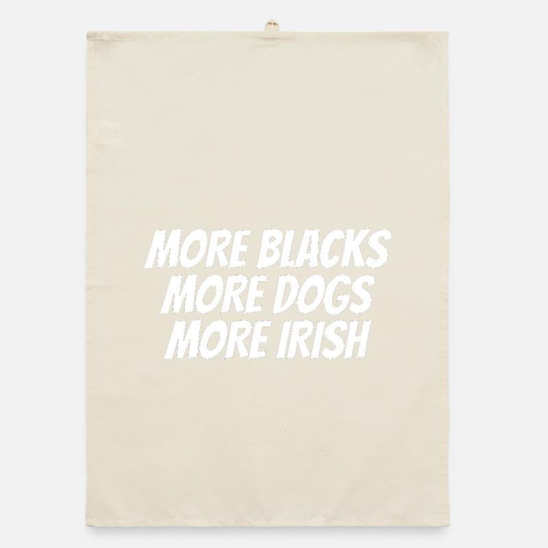 White Text Designs Organic dish towel