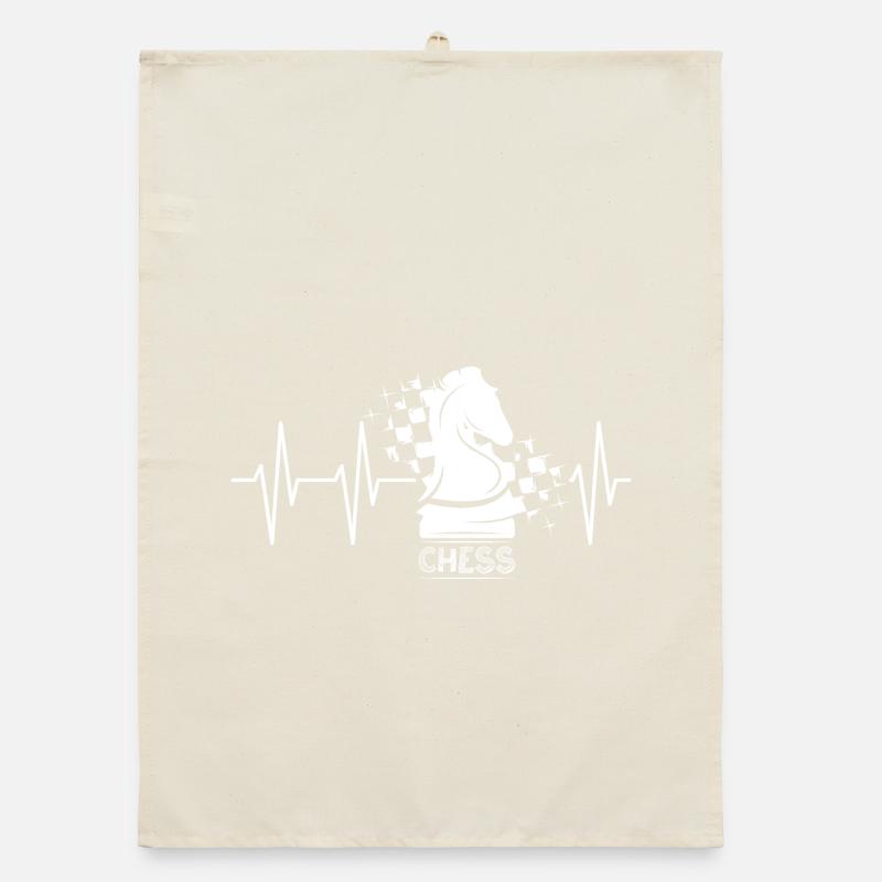 Icône d’illustration de cheval de pallier de drapeau de chevalier d’échecs Torchon bio