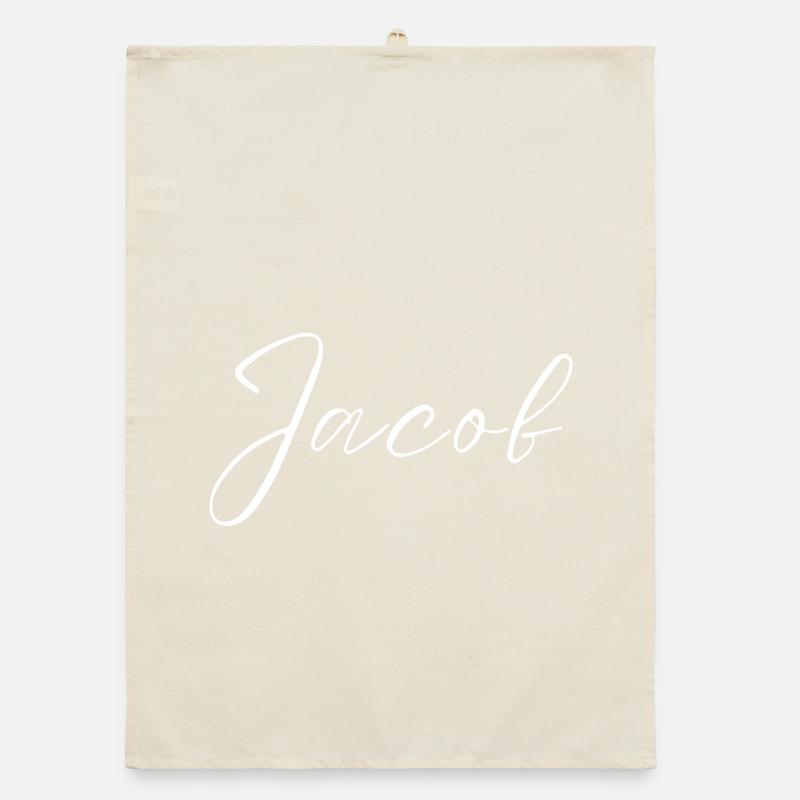 Jacob Name mit J Jungenname Junge Geburt Baby Boy Organic Geschirrtuch