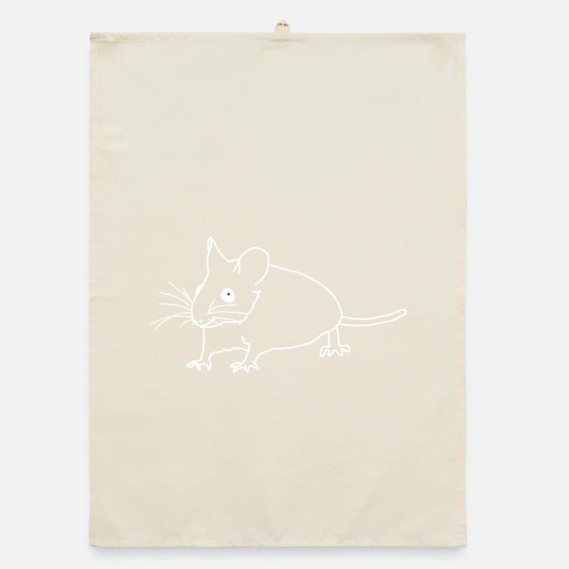 Maus lineart Organic Geschirrtuch