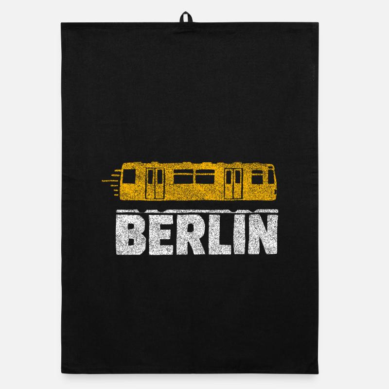 Berliner Straßenbahn Grafik Organic Geschirrtuch