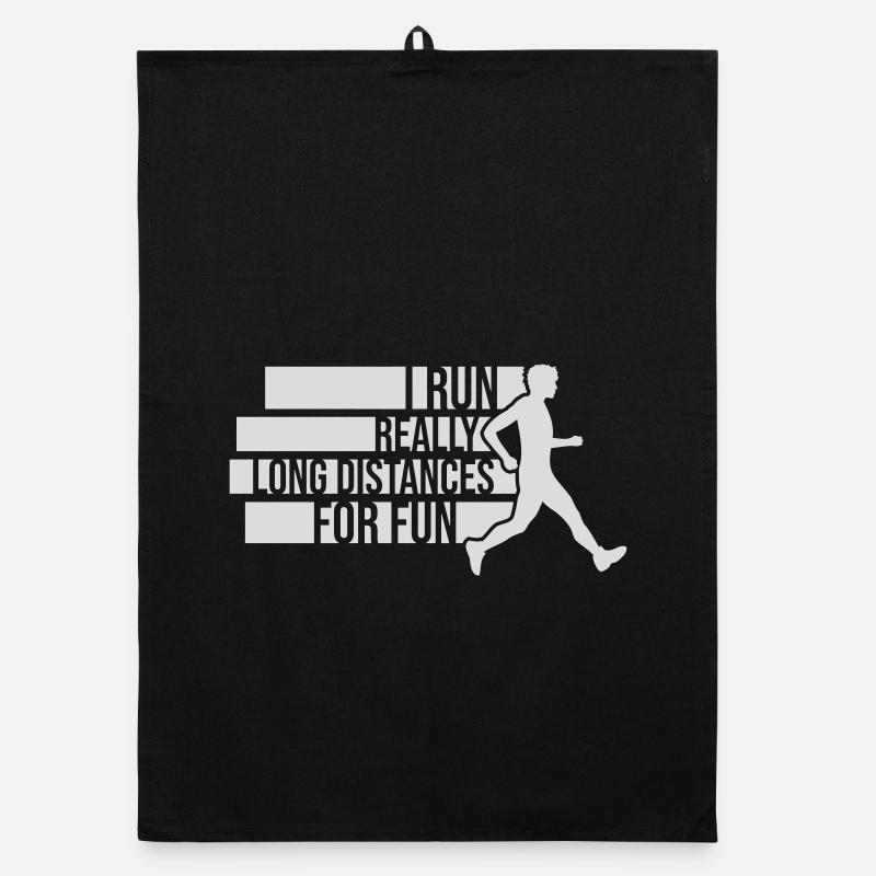 I Run Really Long Distances For Fun Marathon Sport Organic Geschirrtuch