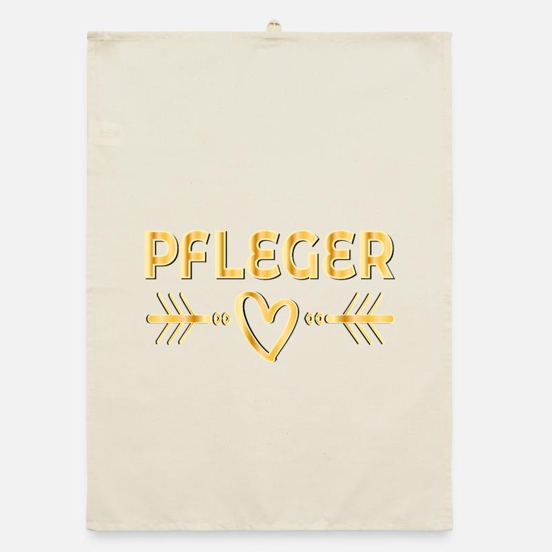 Pfleger Herz Pflegeberufe Organic Geschirrtuch