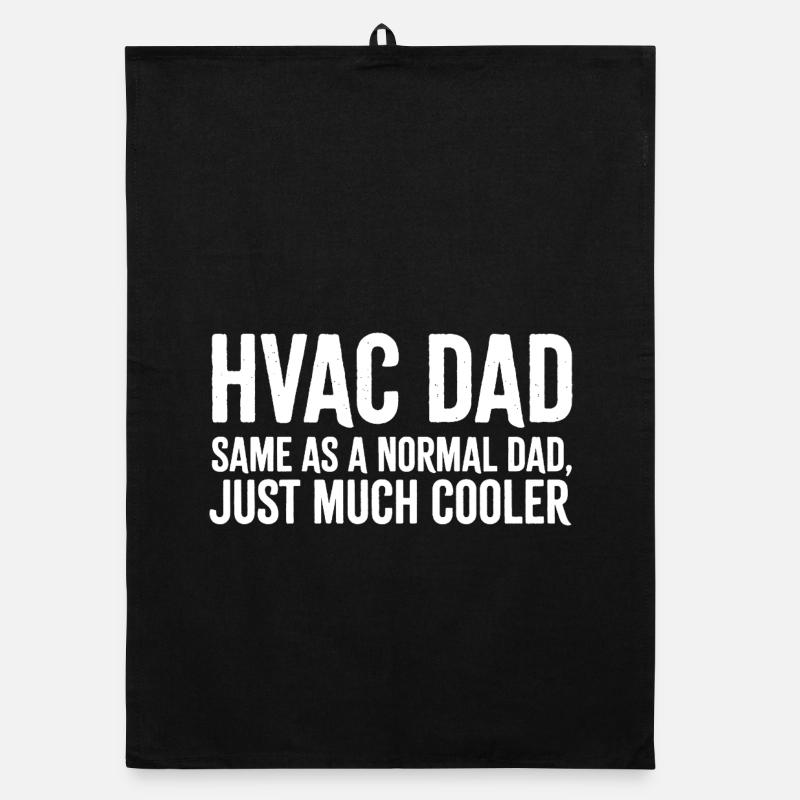 HVAC Dad Just Much Cooler Funny Organic dish towel