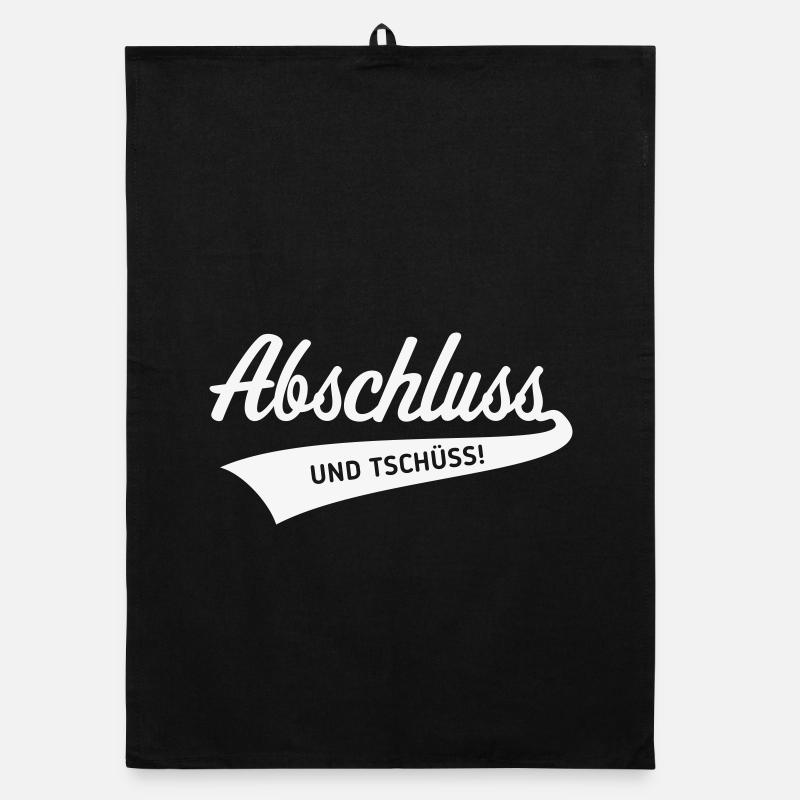 Abschluss – Und Tschüss! (Schulabschluss / White) Organic Geschirrtuch