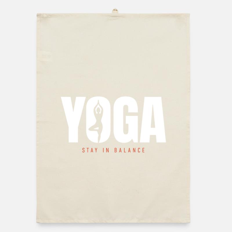 Yoga Équilibre – Motivation pour rester en équilibre Torchon bio