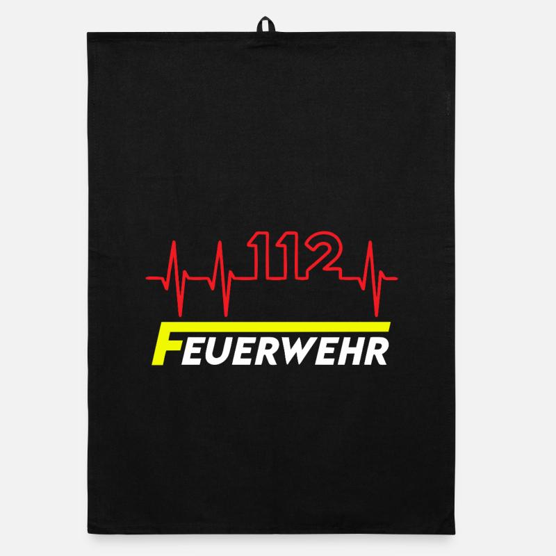Feuewehr 112 Organic Geschirrtuch