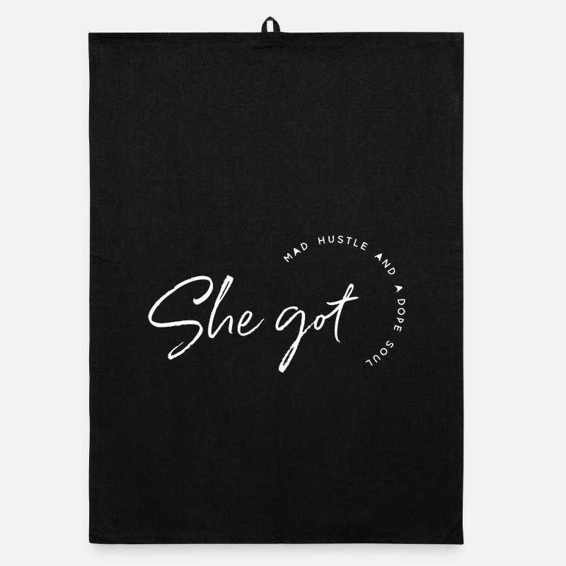 She Got Hustle Organic dish towel