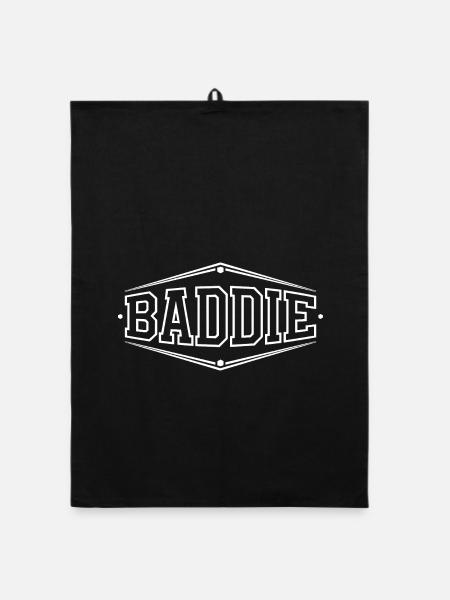 Baddie Aesthetic Böses Mädchen Bad Girl Baddie - Organic Geschirrtuch - Schwarz - Vorne