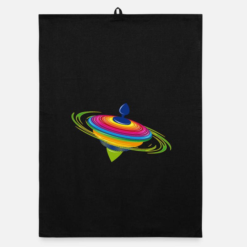 colorful top Organic dish towel