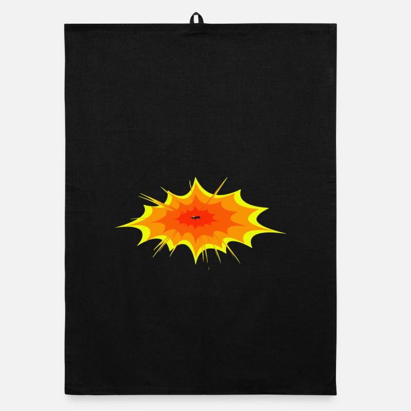 explosion stern flamme splash farbe klecks bunt Organic Geschirrtuch