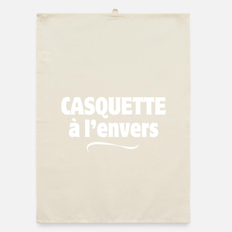 cap, backwards cap Organic dish towel