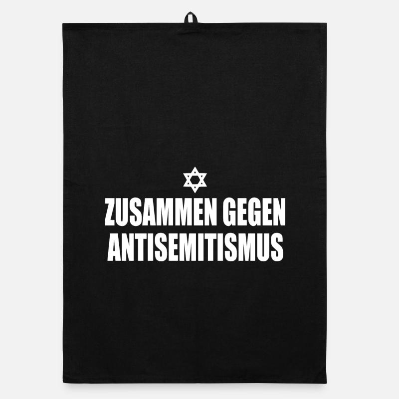zusammen gegen antisemitismus Organic Geschirrtuch