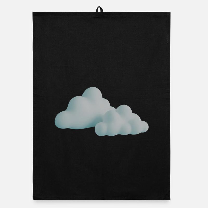 Wolkendesign Sonnenuntergangsfarben Organic Geschirrtuch