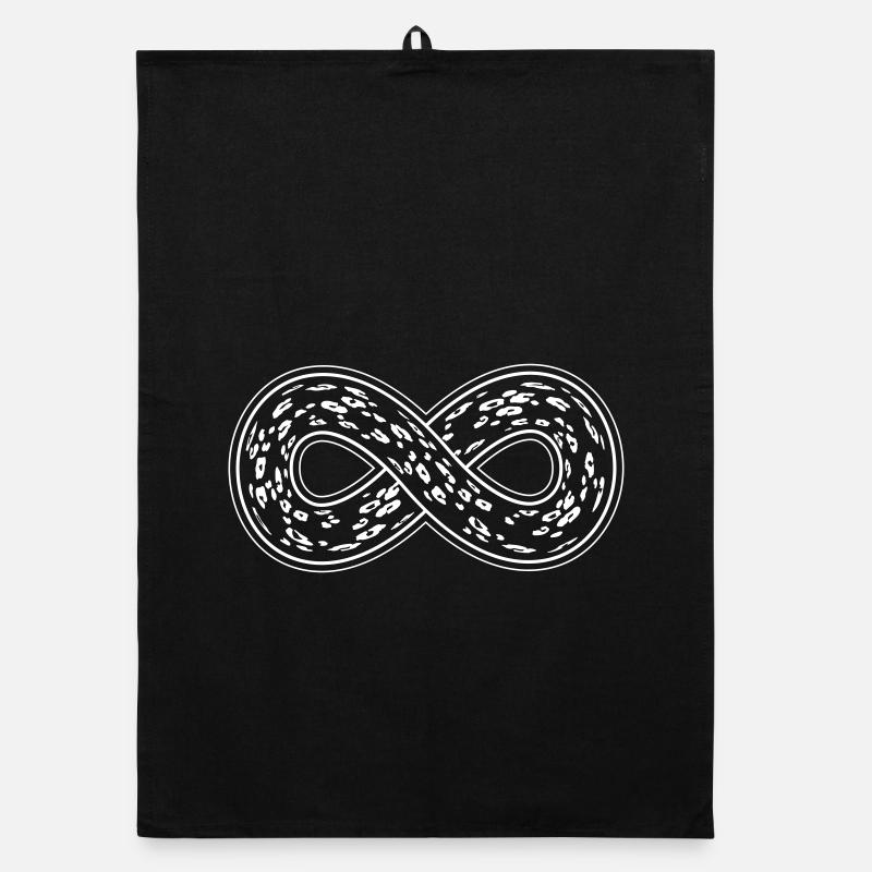 Leopard Infinity with Double Border Organic dish towel
