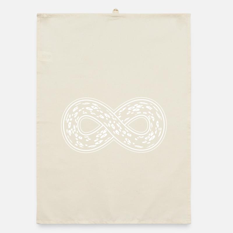 Leopard Infinity with Double Border Organic dish towel