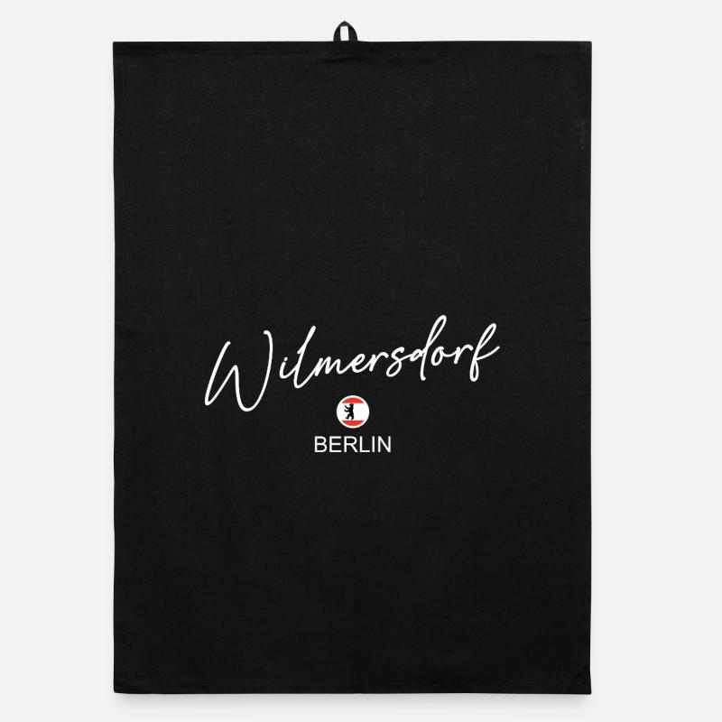 Wilmersdorf - Berlin Flag - Berlin Bear Organic dish towel