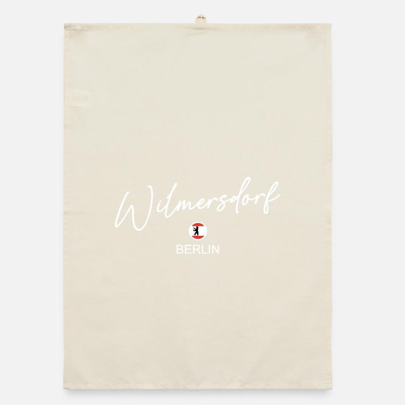 Wilmersdorf - Drapeau de Berlin - Ours de Berlin Torchon bio