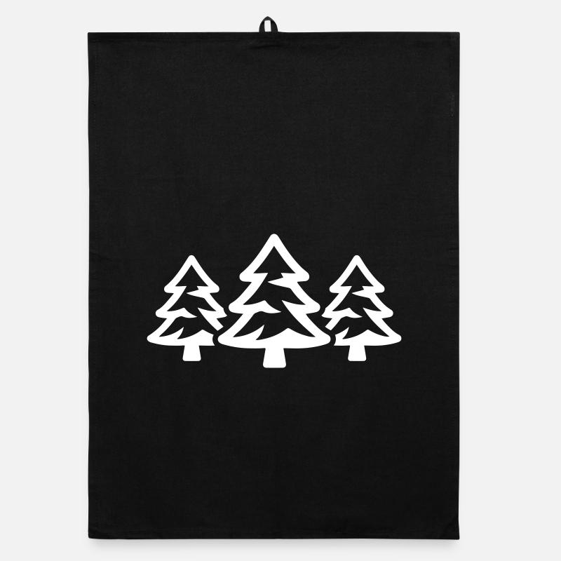 Forest Conifer Icon Organic dish towel