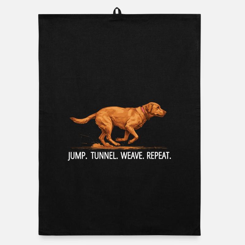Agility Labrador Jump Tunnel Repeat Organic dish towel