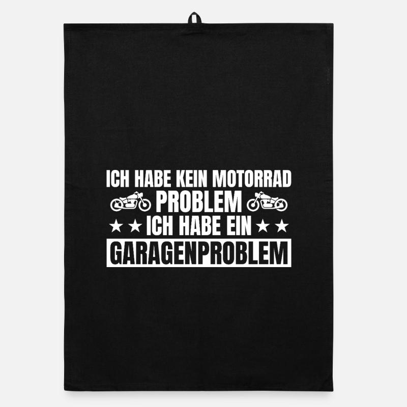 Motorrad Garagenproblem Motorradfahrer Organic Geschirrtuch
